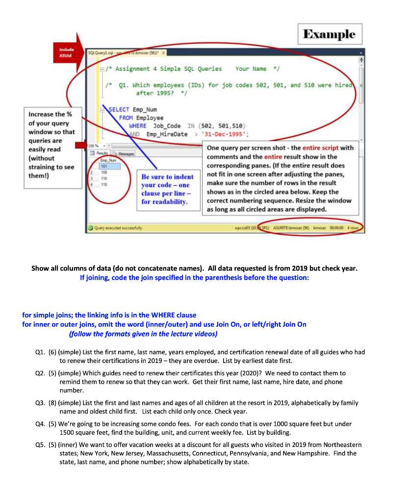 Assignment 3 - Simple Queries & Joins (125 points) | Chegg.com