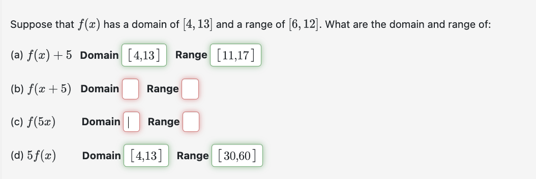 domain and range of f x )= 4