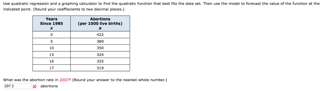quadratic regression calculator