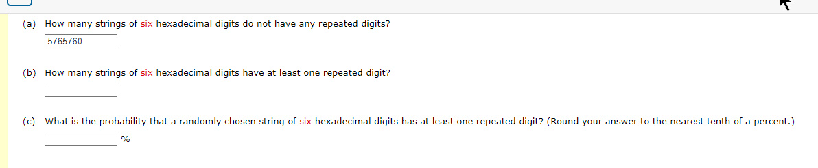 Solved how many strings of six hexadecimal digits do not chegg