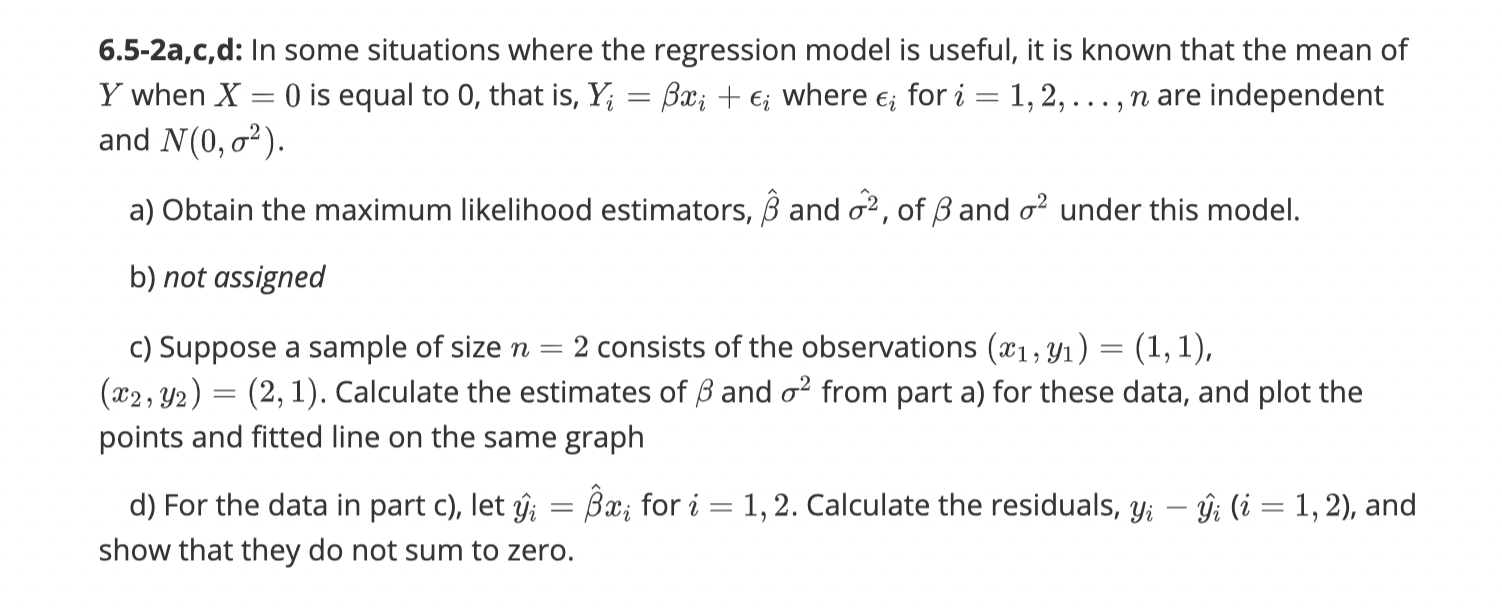 Solved 7 6 5 2a C D In Some Situations Where The Regress Chegg Com