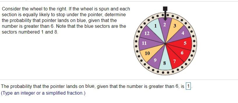 Solved Consider the wheel to the right. If the wheel is spun | Chegg.com