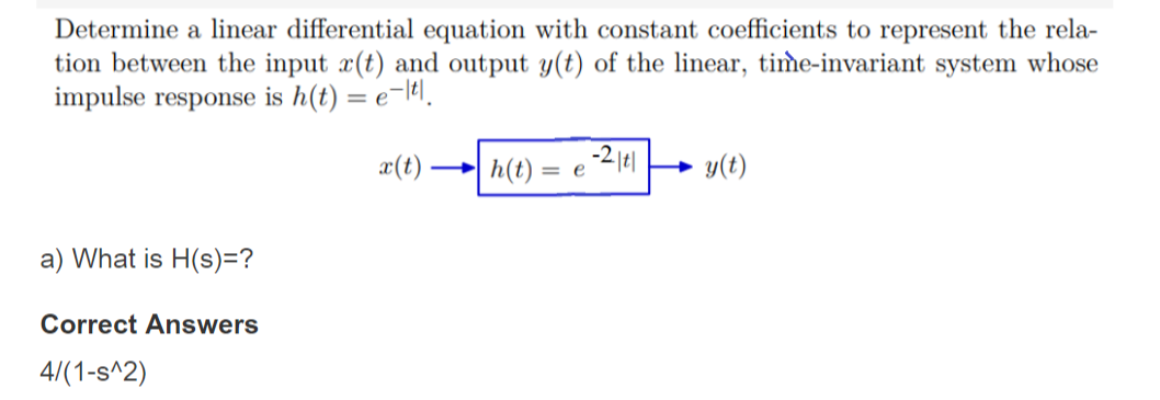 Solved Determine a linear differential equation with | Chegg.com
