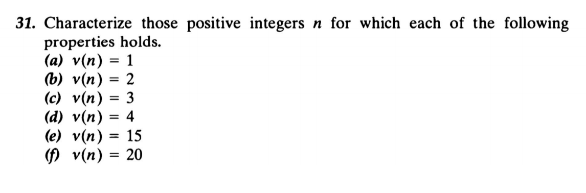Solved 31. Characterize those positive integers n for which | Chegg.com