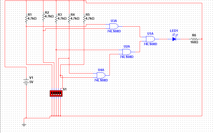 Solved Create a five input AND gate using a | Chegg.com