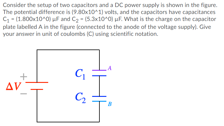 Solved Consider The Setup Of Two Capacitors And A DC Power | Chegg.com