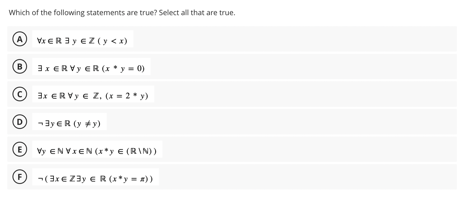 Solved Which Of The Following Statements Are True? Select | Chegg.com