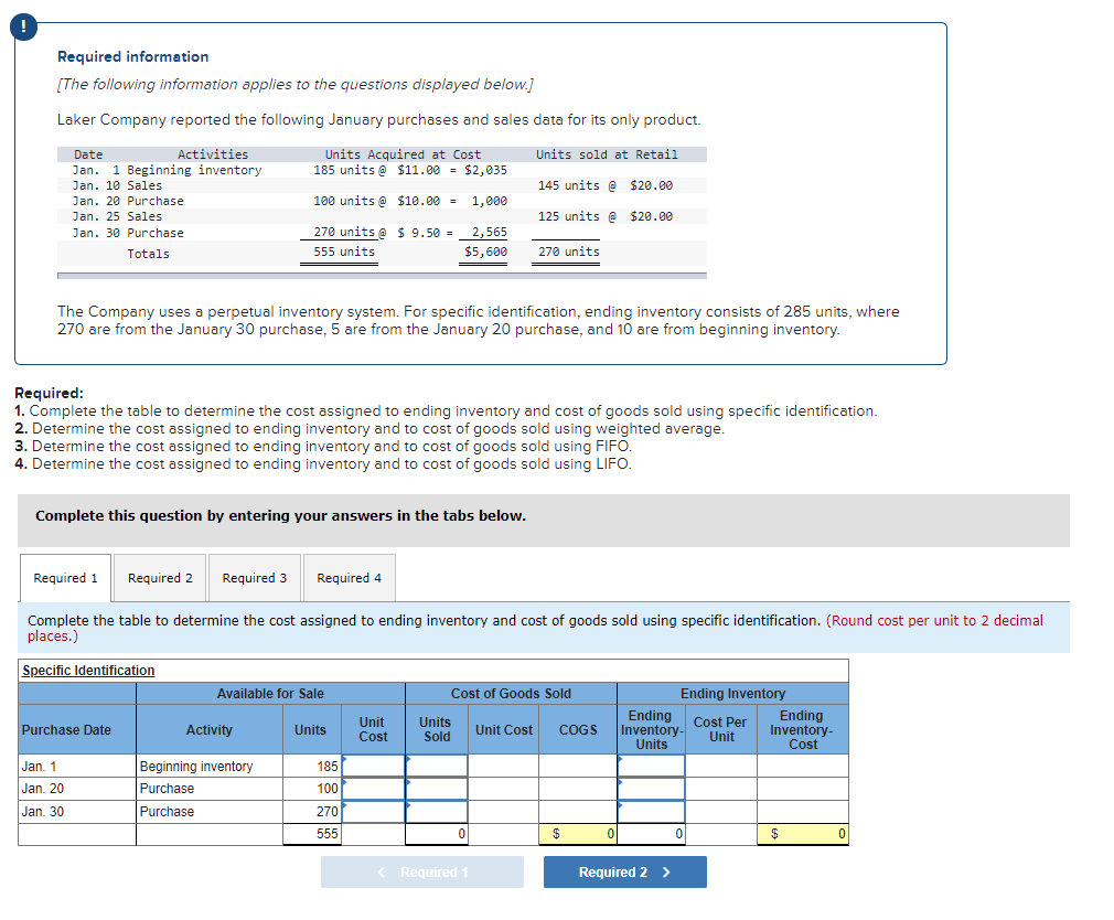 Solved A company reports the following beginning inventory | Chegg.com