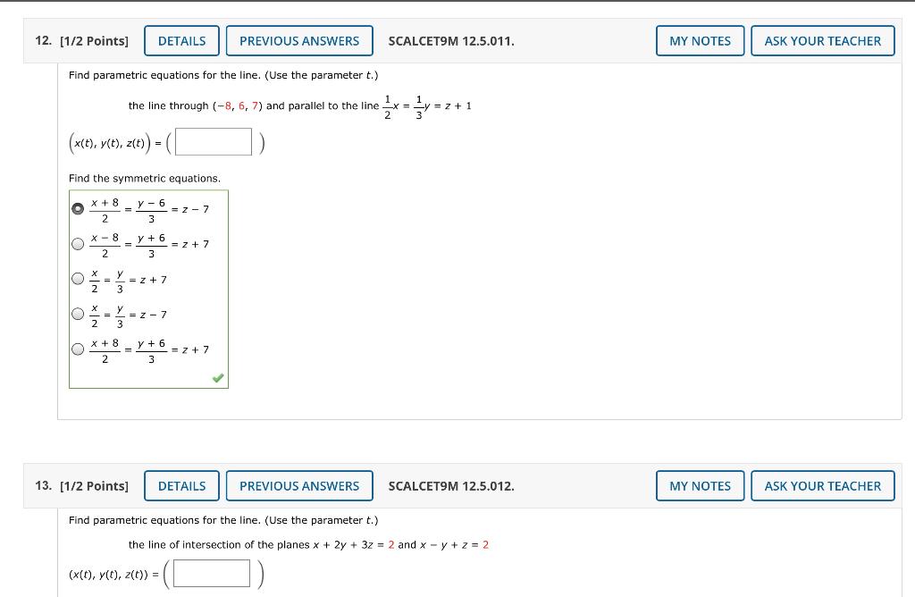 solved-find-parametric-equations-for-the-line-use-the-chegg