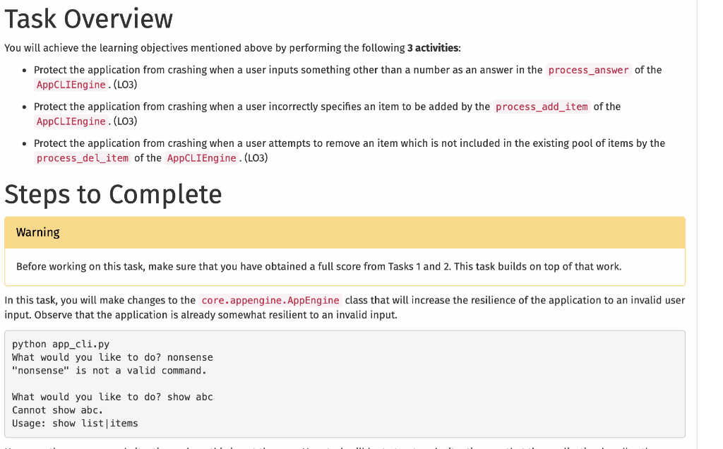 Solved Task Overview You will achieve the learning | Chegg.com