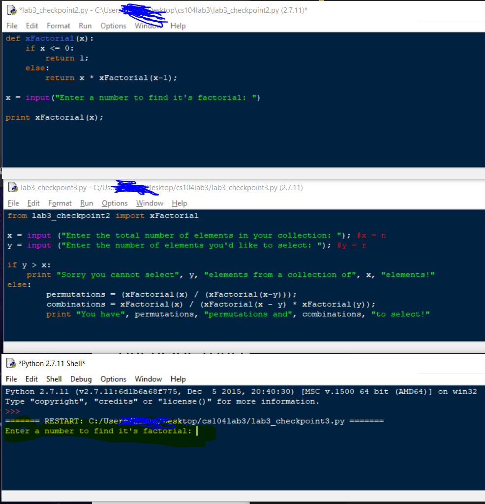 Solved Note: Python 2.7.X programming help. Hopefully the | Chegg.com