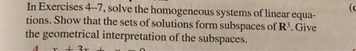 Solved (o In Exercises 4-7, solve the homogeneous systems of | Chegg.com