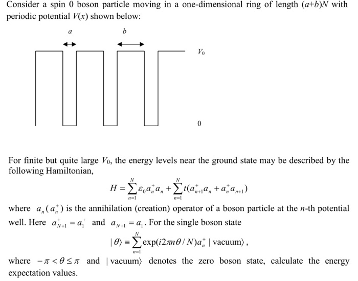 Solved Consider a spin 0 boson particle moving in a | Chegg.com
