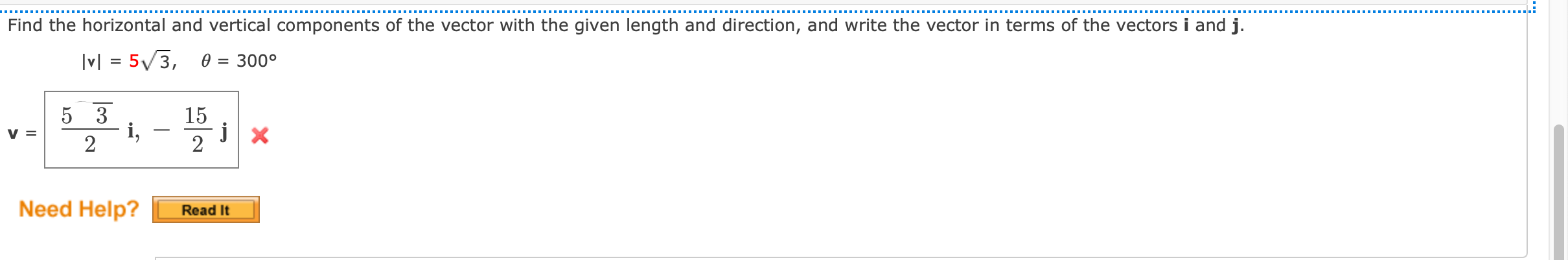 Solved Find The Horizontal And Vertical Components Of The | Chegg.com