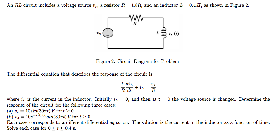 Solved An RL circuit includes a voltage source us, a | Chegg.com