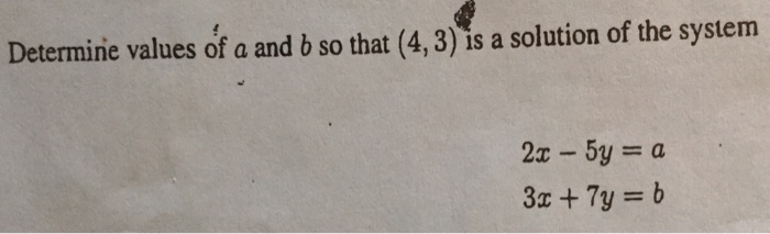 Solved Determine Values Of A And B So That 4 3 Is A