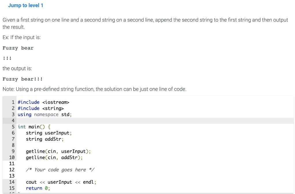 Solved Jump To Level Given A First String On One Line And Chegg Com