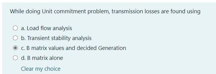 Solved While doing Unit commitment problem, transmission | Chegg.com