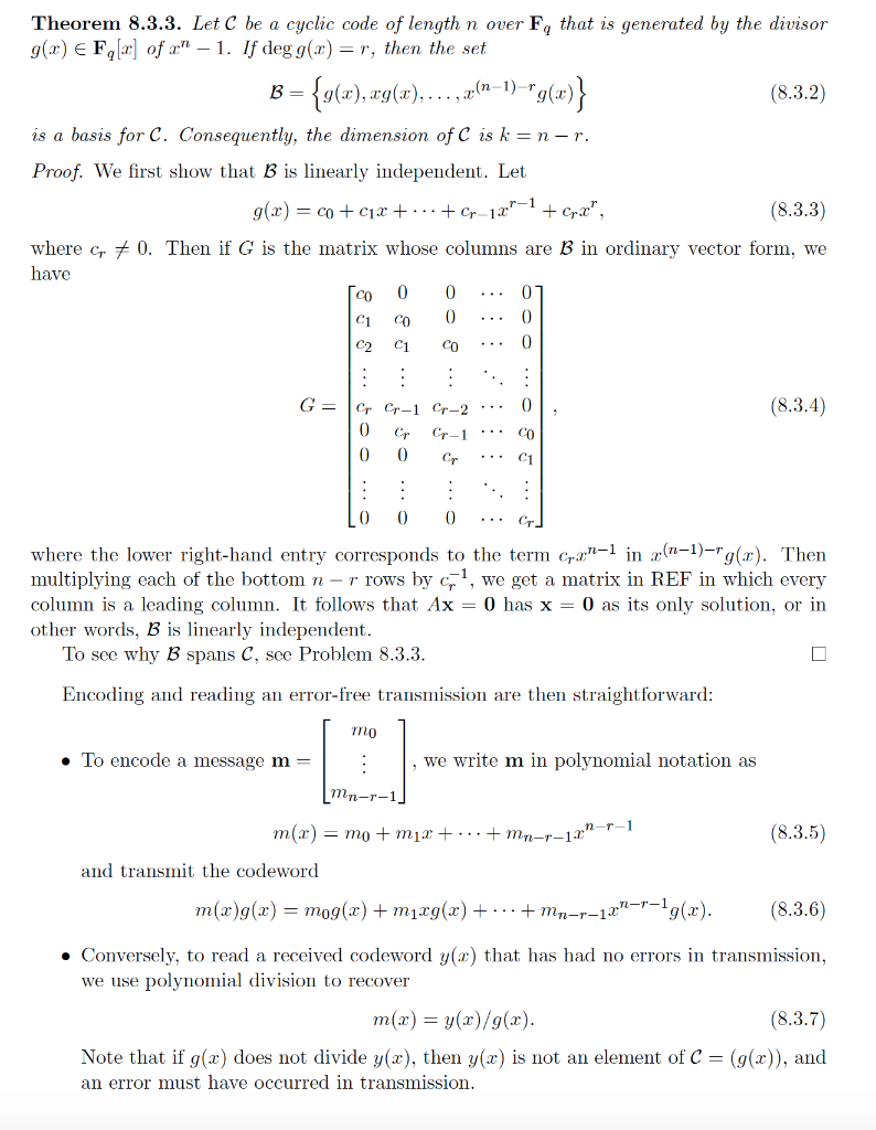 Need Help With Problem 8 3 3 Below Thank You For Chegg Com