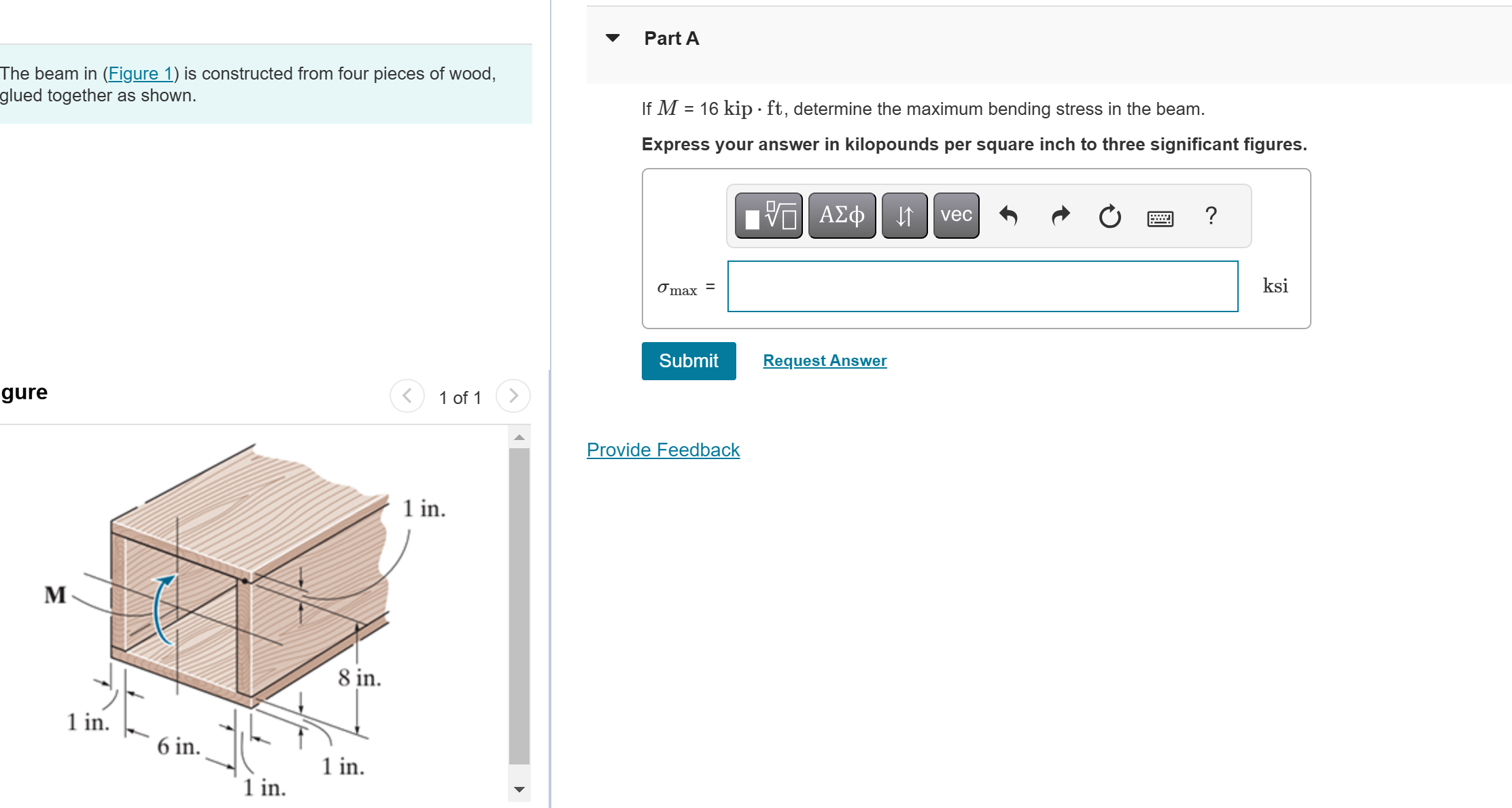 Solved The beam in (Figure 1) ﻿is constructed from four | Chegg.com