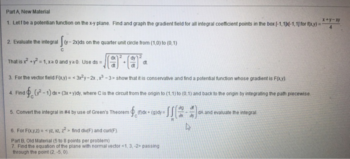 Solved Let f be a potential function on the x-y plane. Find | Chegg.com