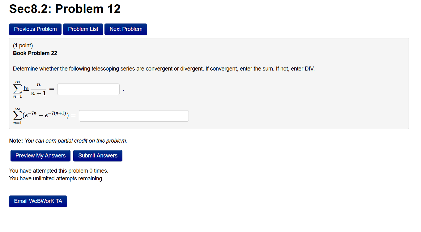 Solved Sec8.2: Problem 12 Previous Problem Problem List Next | Chegg.com