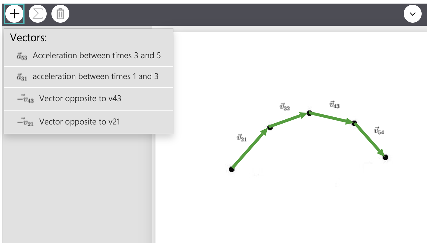 vectors motion diagram object another acceleration dots path solved legibly please along five curved vector