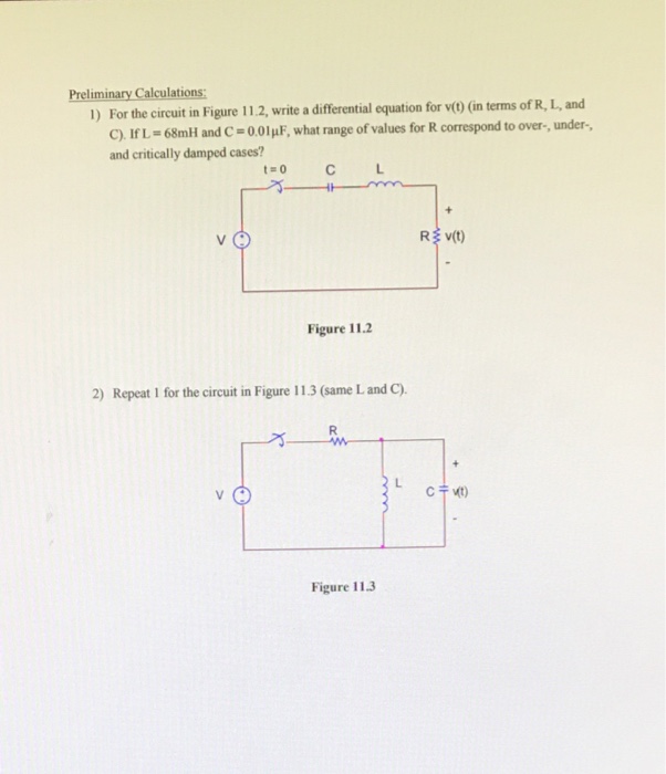 Solved For the circuit in Figure 11.2, write a differential | Chegg.com
