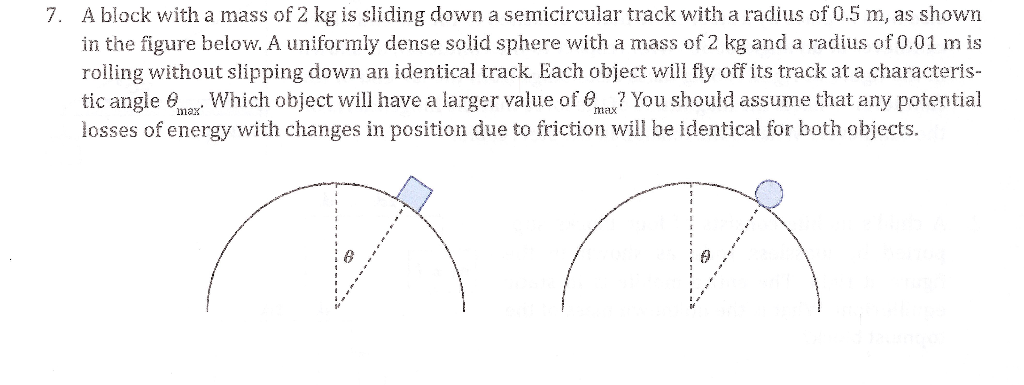 Solved A block with a mass of 2 kg is sliding down a | Chegg.com