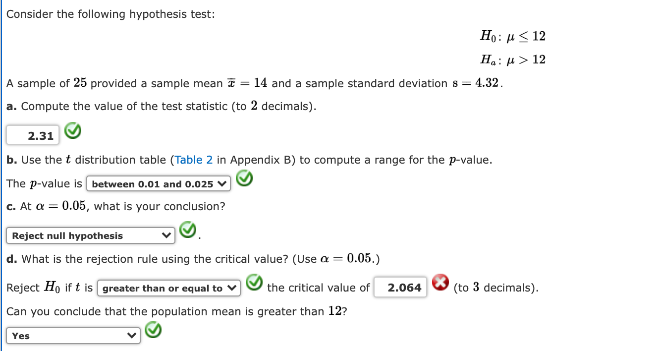 Solved Consider the following hypothesis test: Ho: μ