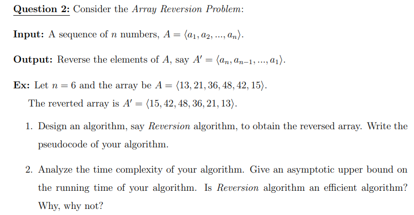 On Paper Please , ﻿Promise A Like: Consider the Array | Chegg.com image.