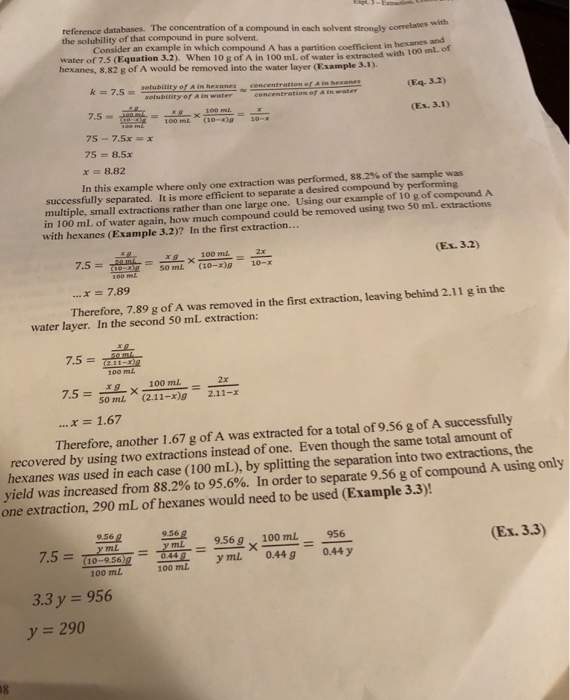 Solved 3. Back to our example of 10 g of compound A in 100 | Chegg.com