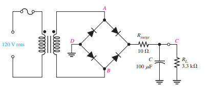 Solved 24. A rectifier filter produces a de output voltage | Chegg.com