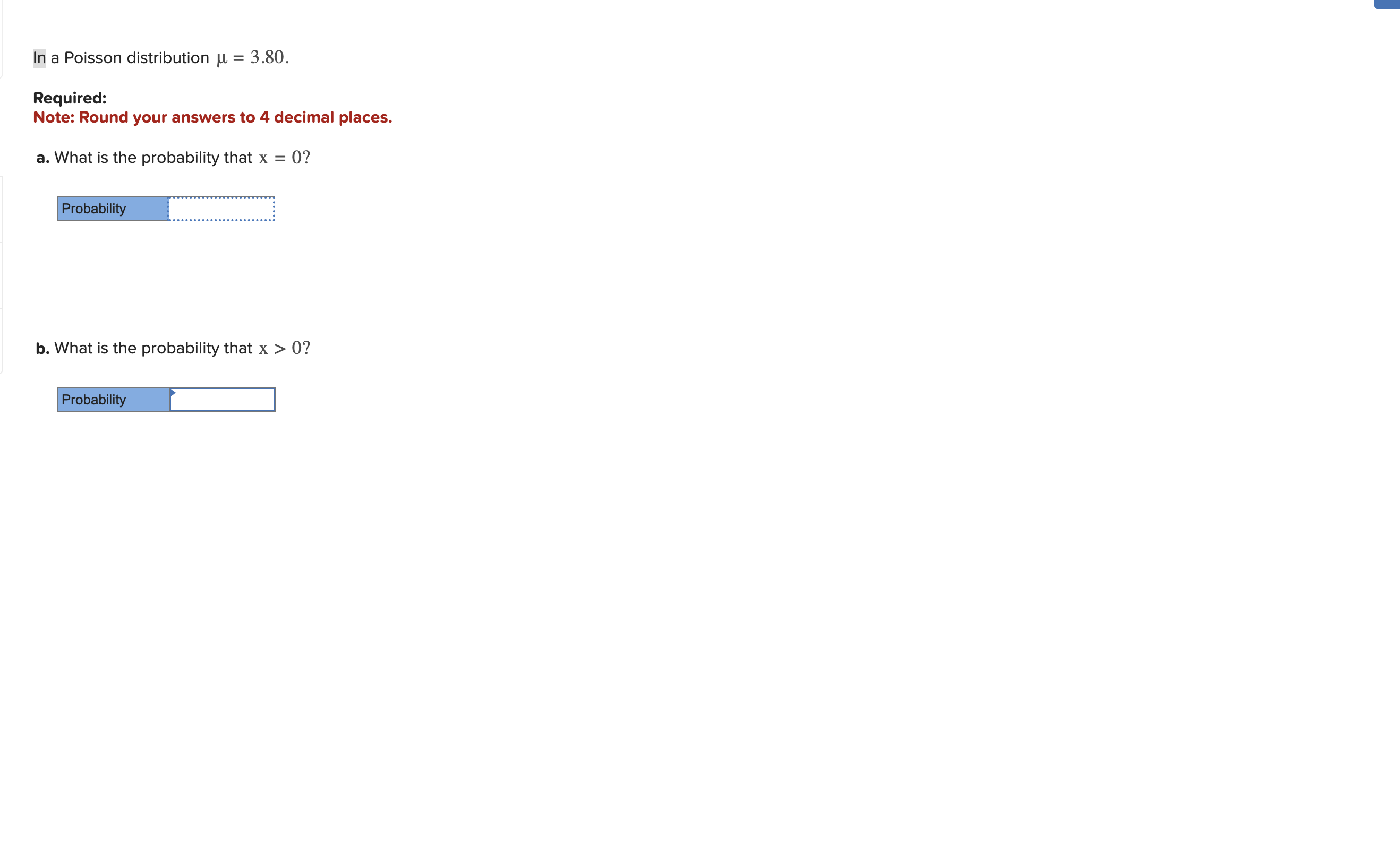 Solved In a Poisson distribution μ=3.80. Required Note