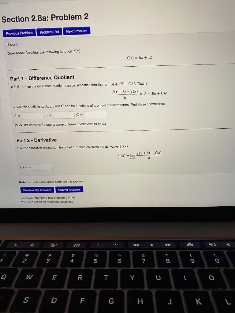 Solved Section 2.8a: Problem 2 Previous Problem Problem List | Chegg.com