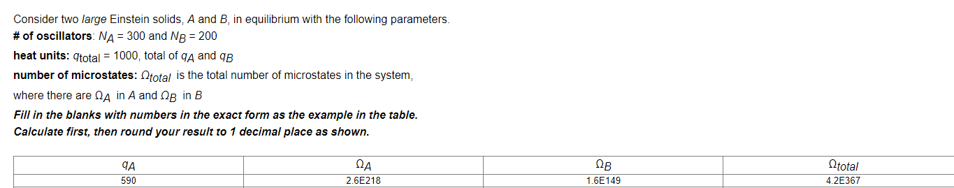 Solved Consider Two Large Einstein Solids, A And B, In | Chegg.com