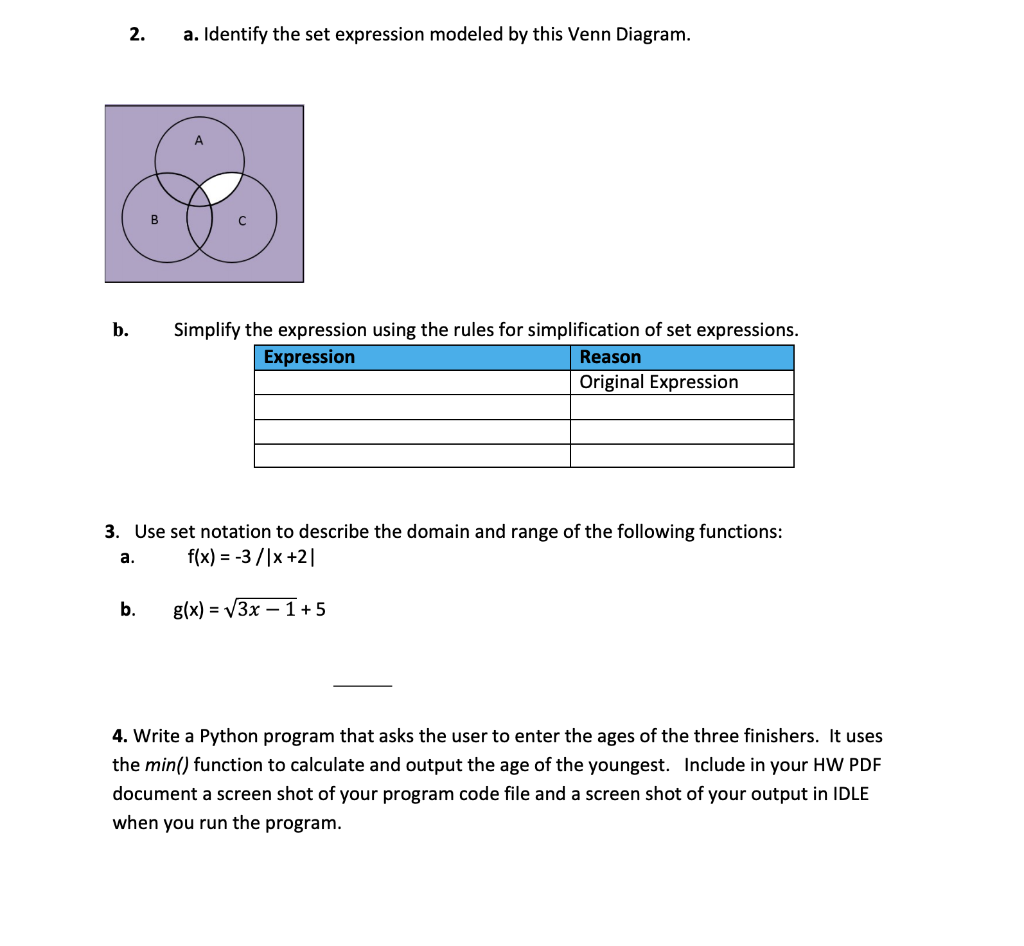 Solved 1 Consider The Sets A A B C D E F H J Chegg Com