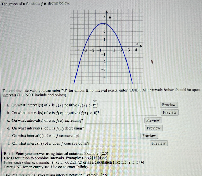 Solved The graph of a function f is shown below. To combine | Chegg.com