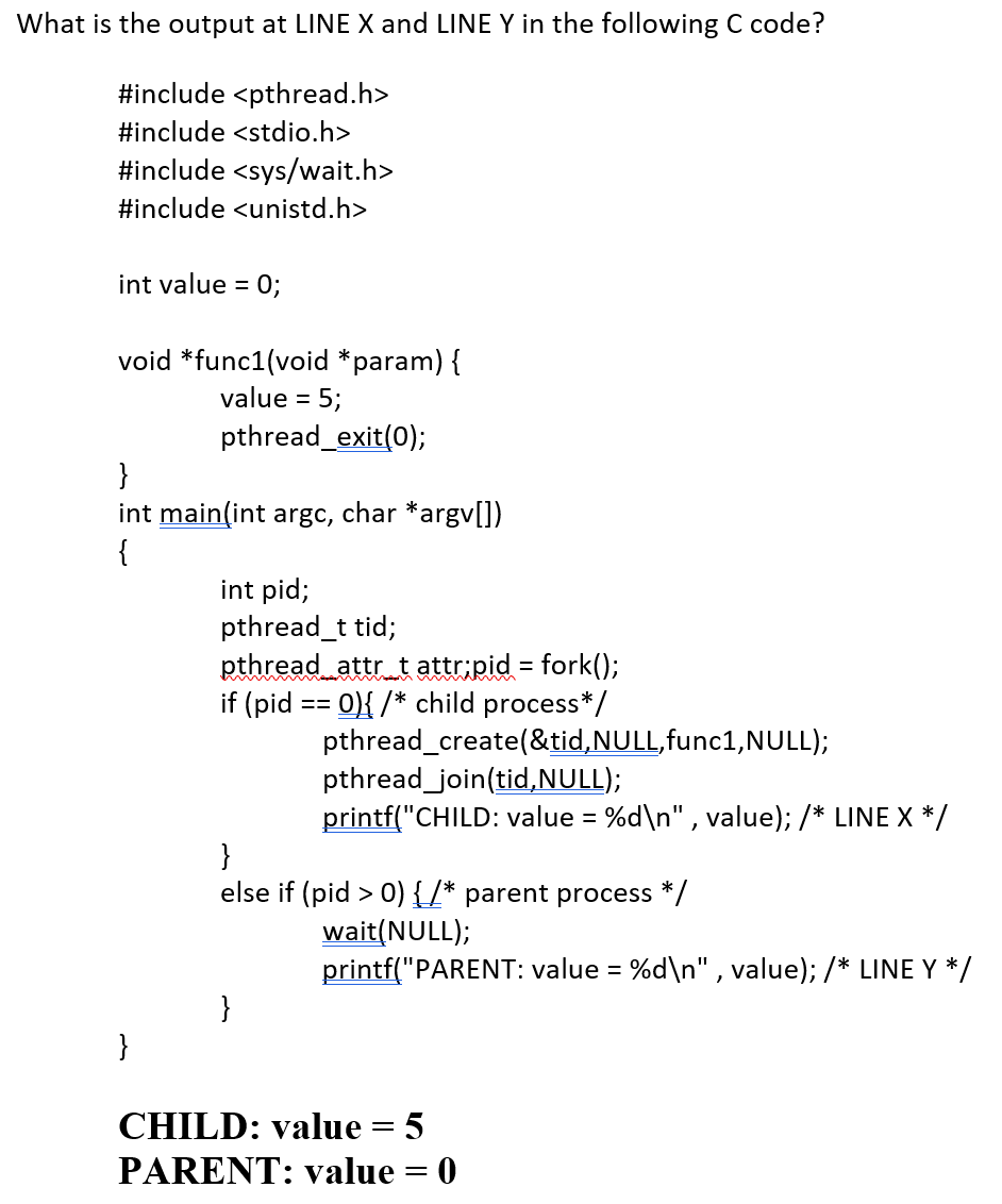 Solved What is the output at LINE X and LINE Y in the | Chegg.com