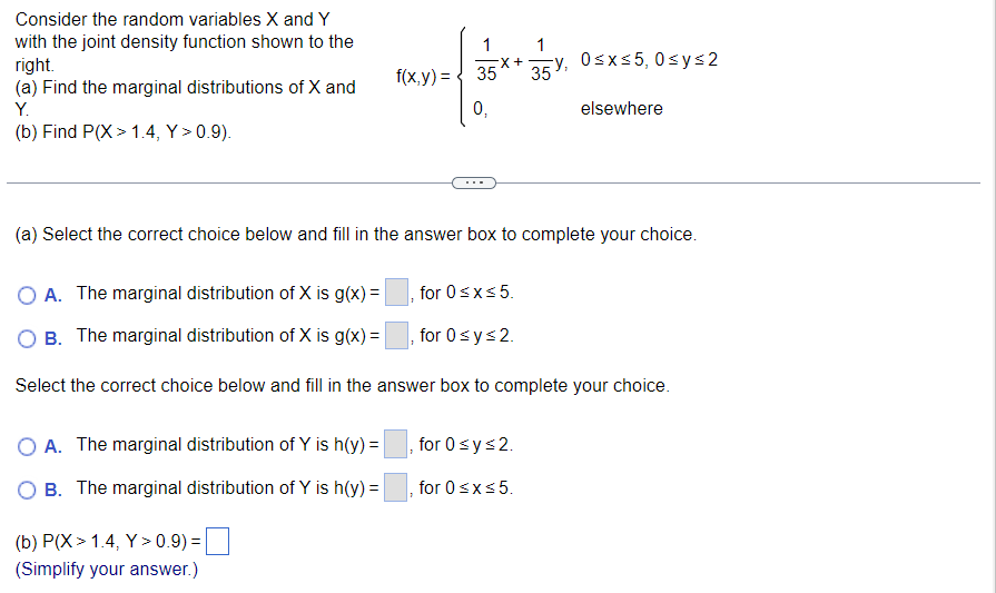 Solved Consider the random variables X and Y with the joint | Chegg.com