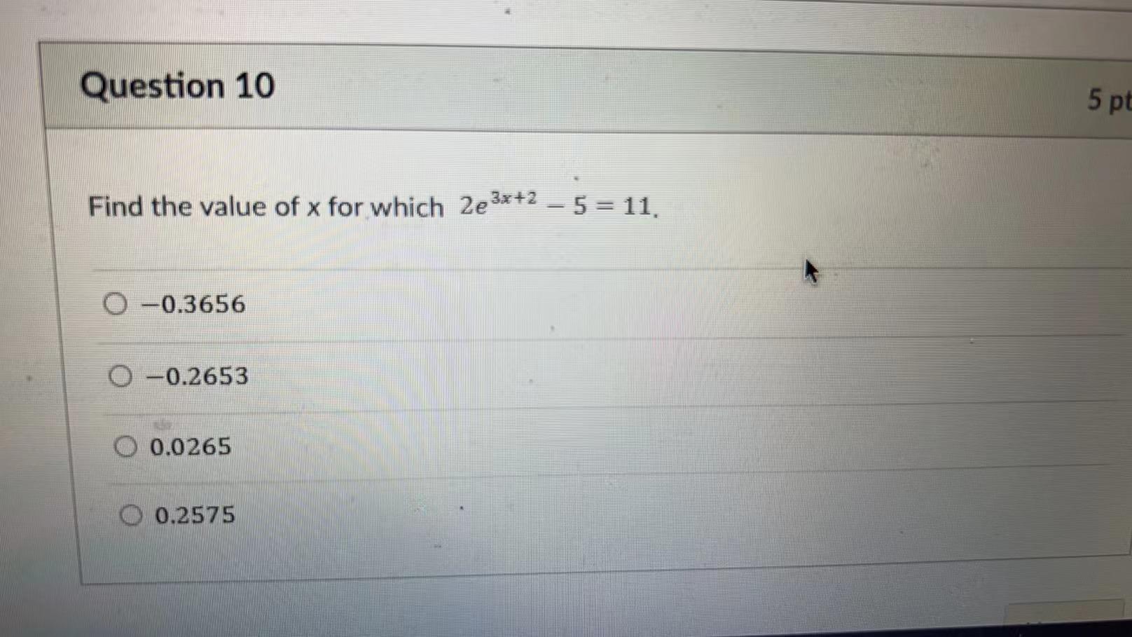 find the value of x 2x 5=11