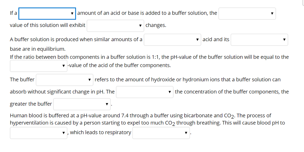 Solved If a amount of an acid or base is added to a buffer | Chegg.com