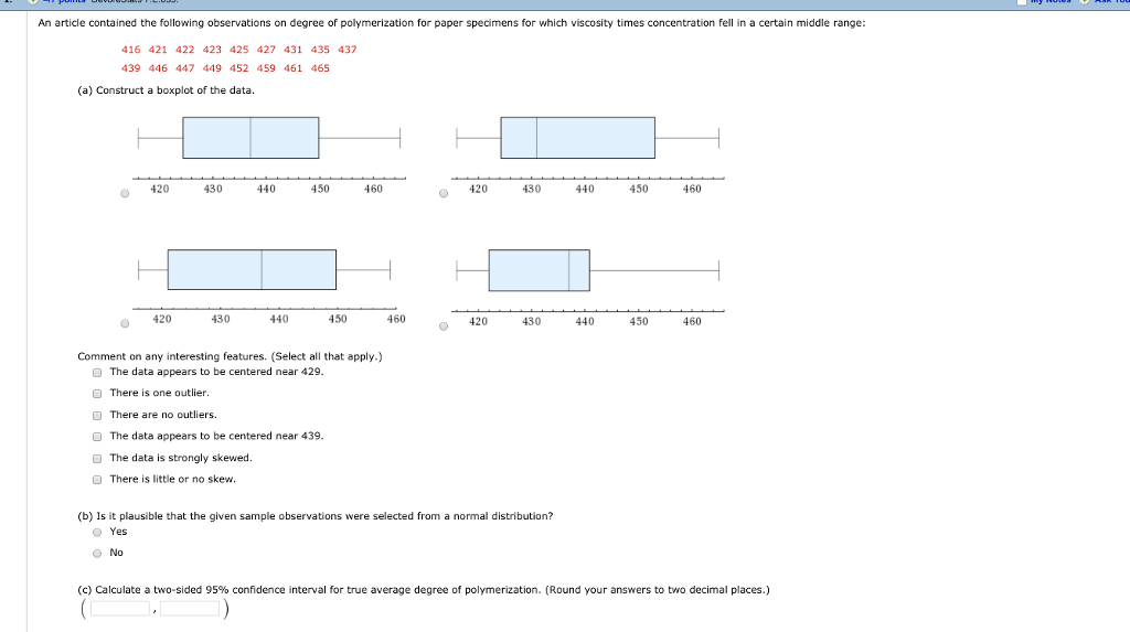 Solved An article contained the following observations on | Chegg.com