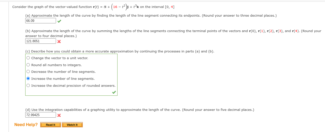 Solved Consider the graph of the vector-valued function | Chegg.com
