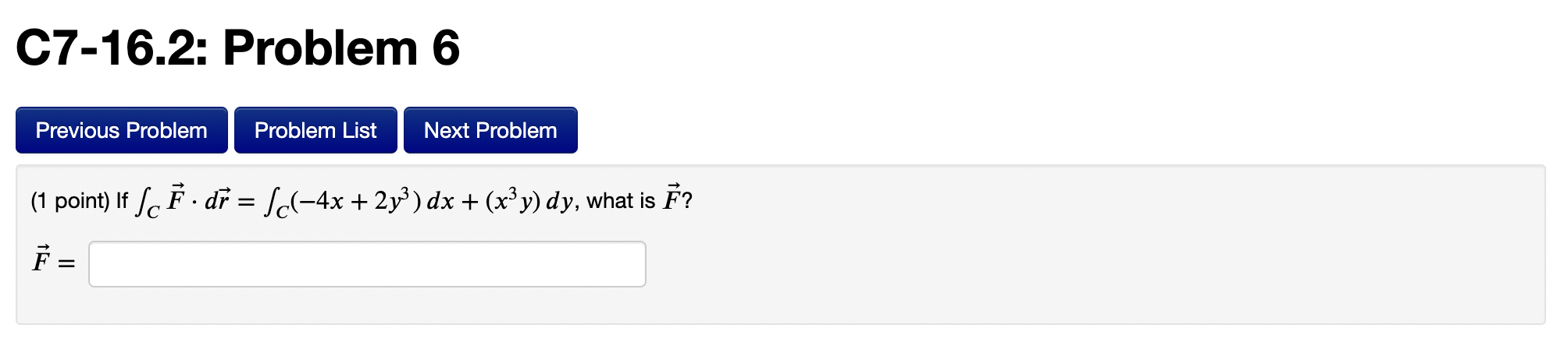 Solved (1 point) If ∫𝐶𝐹⃗ ⋅𝑑𝑟⃗ | Chegg.com