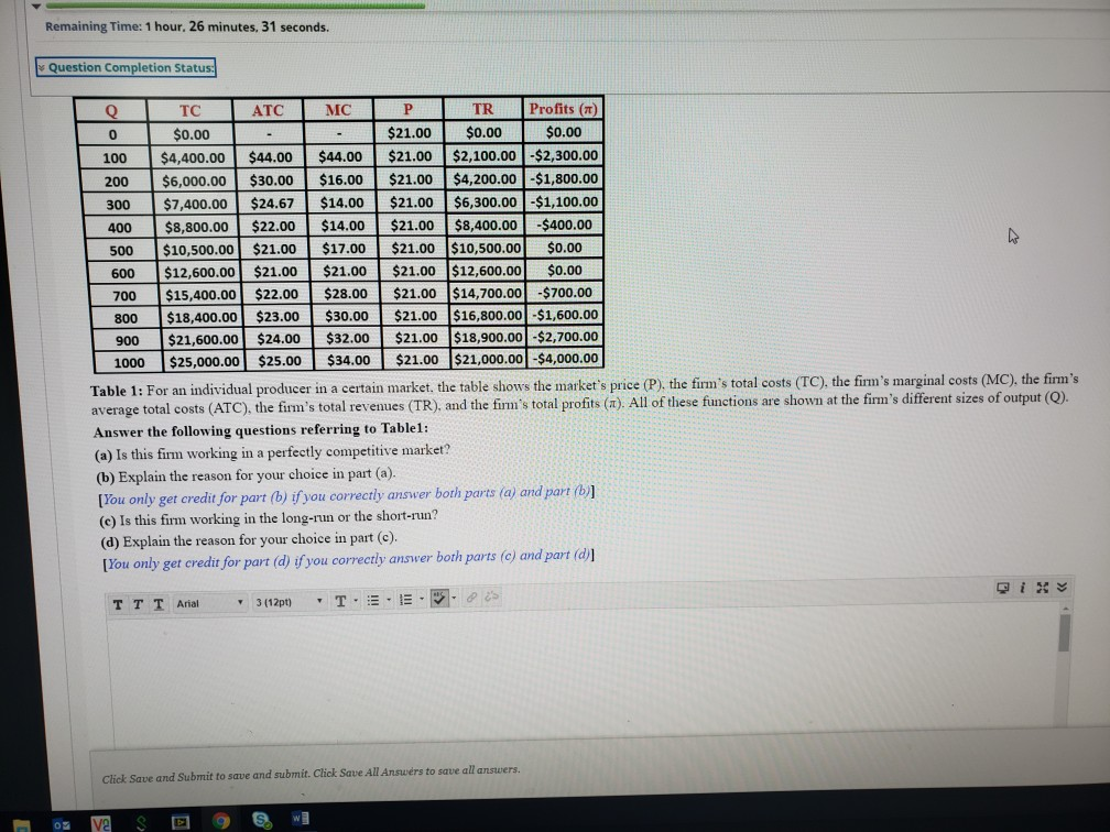 Solved Remaining Time: 1 hour. 26 minutes, 31 seconds. | Chegg.com