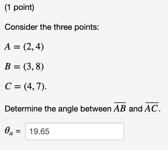 Solved Consider The Three Points: A=(2,4) B=(3,8) C=(4,7) . | Chegg.com