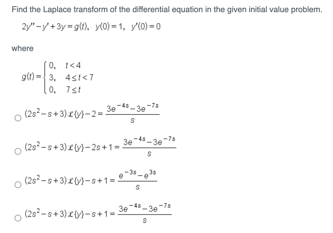 Solved Find the Laplace transform of the differential | Chegg.com