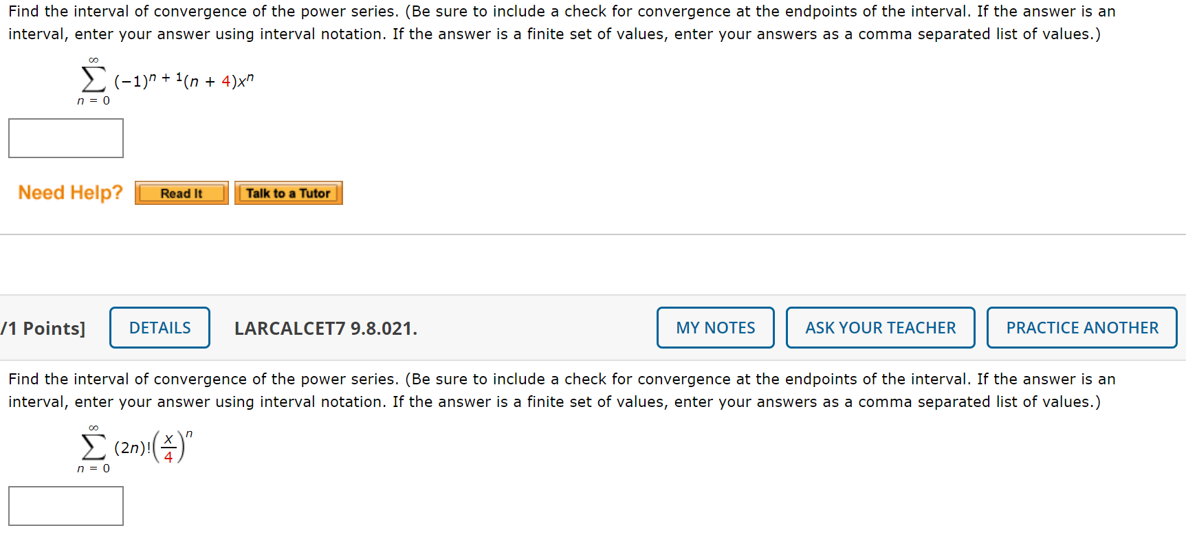 Solved Find The Interval Of Convergence Of The Power Series Chegg Com