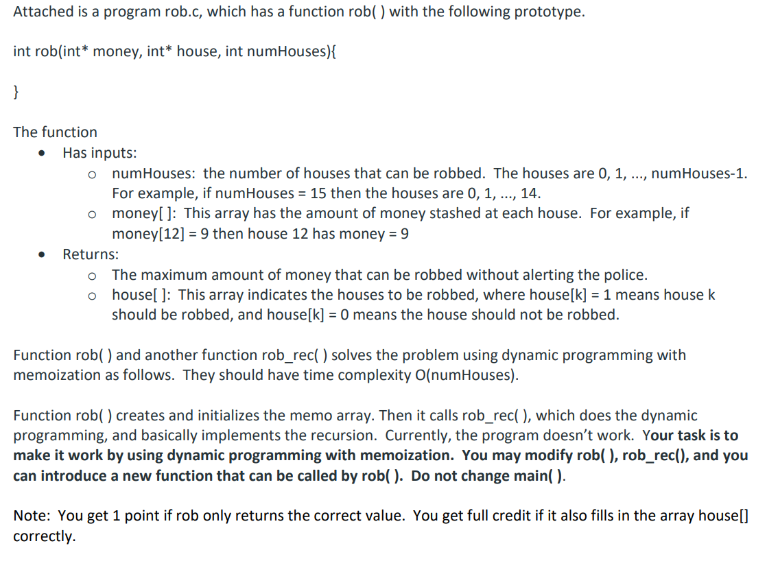 Solved Problem 2 [2 pt]. You are a professional robber | Chegg.com